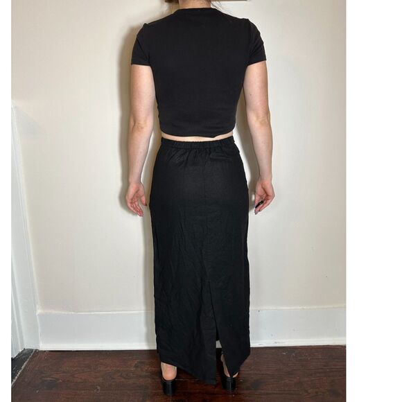 Old Navy Black Midi Skirt Size Small - Picture 8 of 8